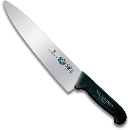Swiss Army Brands Kitchen Fibrox Pro Black Chef'S - Straight, 10In Blade, Blunt / Safety Tip VIC-5.2063.25